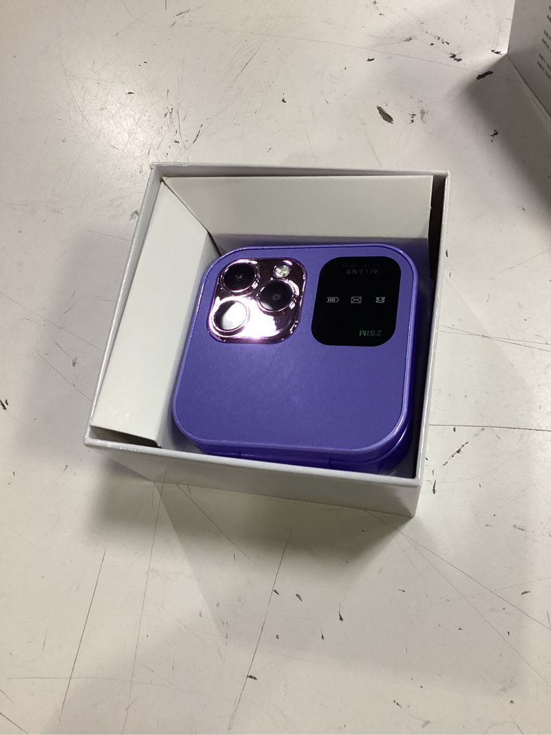 Condition photo showing Good Condition for i16 pro mini flip phone, 1.77 inch hd display, dual sim 2g gsm, foldable design with big buttons, fm radio, 32mb ram, multiple colors available, for seniors (purple)