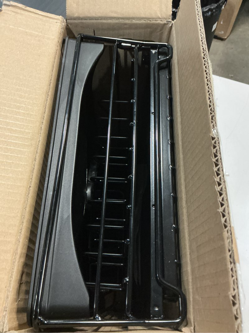 Condition photo showing Good Condition for expandable dish drying rack for kitchen counter, large adjustable dish drainer with utensil holder & drainboard, space saving (12.71 to 21.71 inches), black