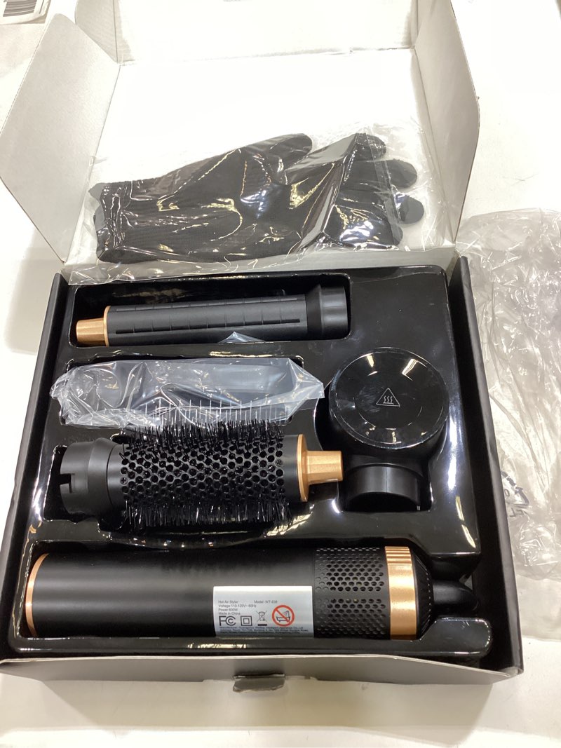 Condition photo showing Good Condition for blow dryer brush 5 in 1: ionic hot air styler hair dryer brush blow dryer set for curling volumizing