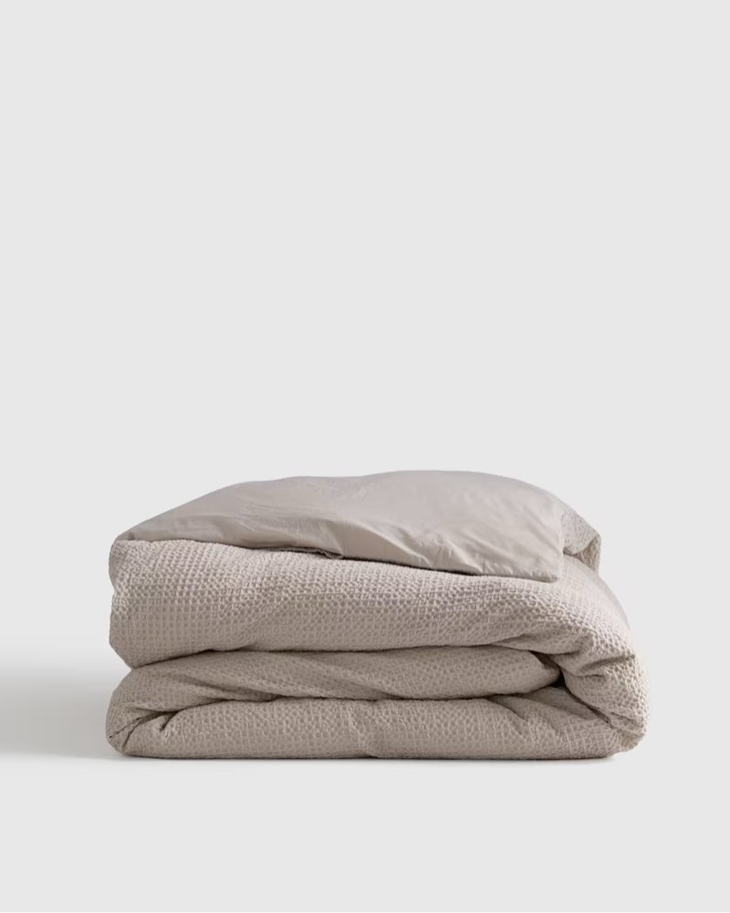 organic luxe honeycomb duvet cover size king