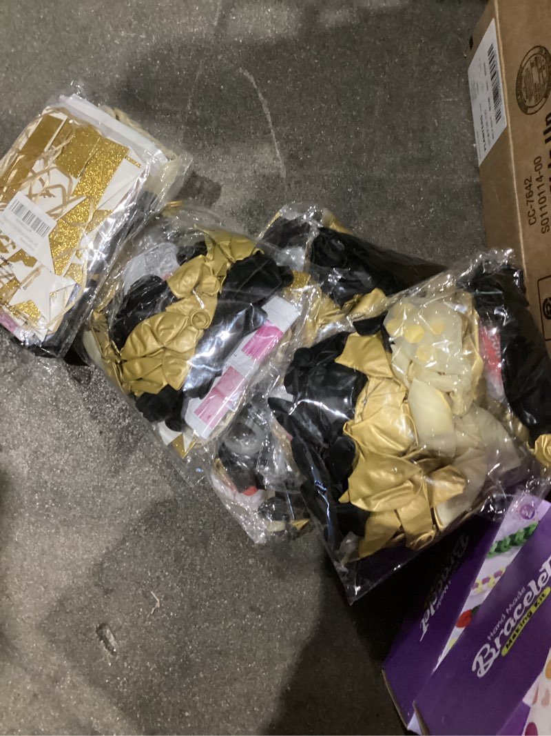 Condition photo showing New/Like New for KatchOn, Black and Gold New Year Balloon Garland Set- Pack of 96 | New Years Eve Balloon Arch with Happy New Year Banner | New Years Eve Party Supplies 2026 | Foil Tassel Garland, NYE Decorations 2026