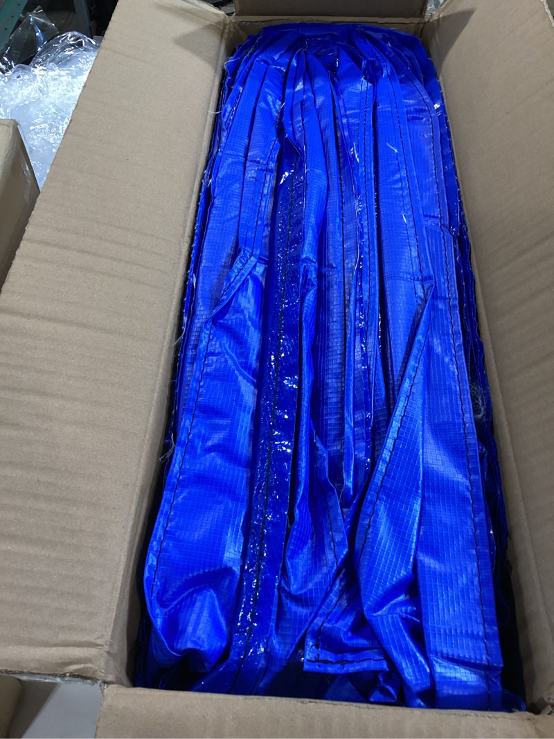 Condition photo showing As Is for songmics replacement trampoline safety pad mat, 10ft 12ft 14ft 15ft standard size, spring cover, uv-resistant, tear-resistant, edge protection 12ft non-removable cobalt blue