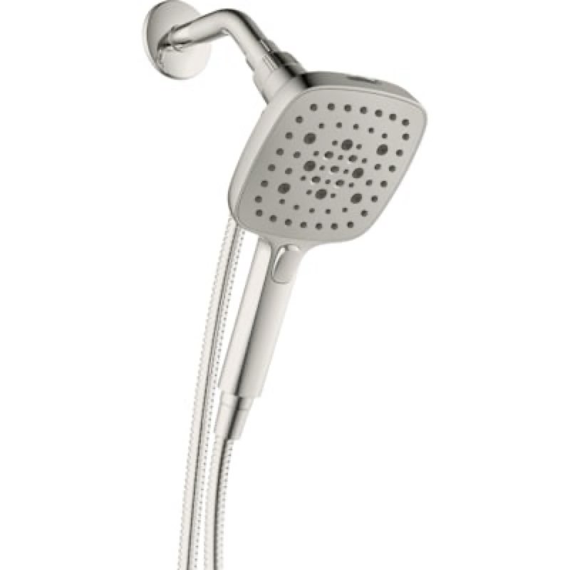  allen + roth SOMERTON 4 -Spray Brushed Nichel 5.15-in Handheld Shower Head 1.8 GPM