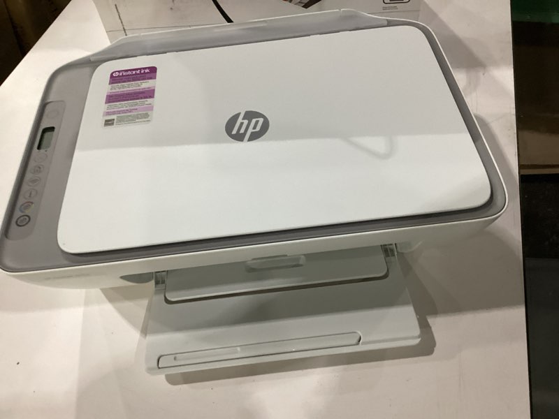 Condition photo showing As Is for hp deskjet 2855e wireless all-in-one color inkjet printer, scanner, copier, best-for-home, 3 month instant ink trial included. this printer is only 2.4 ghz capable. (588s5a)