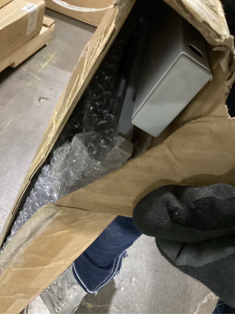 Condition photo showing As Is for 71 Inch Extra Tall Pet Gate for Cats, 29.5-43" Adjustable Wide Dog Gates, Pressure Mounted Walk Through Tall Cat Gate for Doorways,Hallway,Stairs,House?White? White 71 Inch