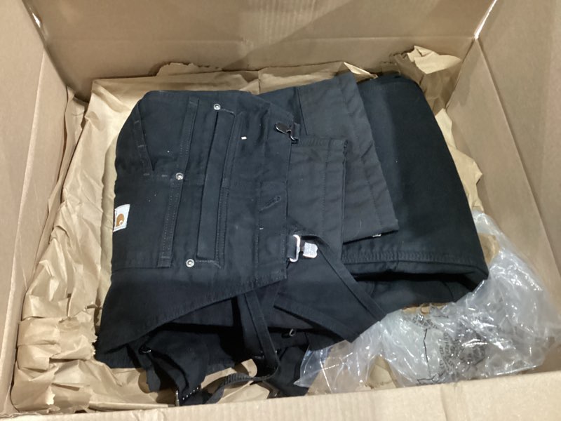 Condition photo showing Good Condition for Carhartt Women's Relaxed Fit Washed Duck Insulated Bib Overall Small Black