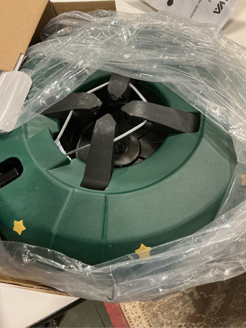 Condition photo showing As Is for Christmas Tree Stand with Water Reservoir, Foot Press Easy Setup, Fits up to 8ft Real Tree with 5.1" Diameter, Equipped with Water Level Indicator, No Assembly Needed For 8 Ft Tree