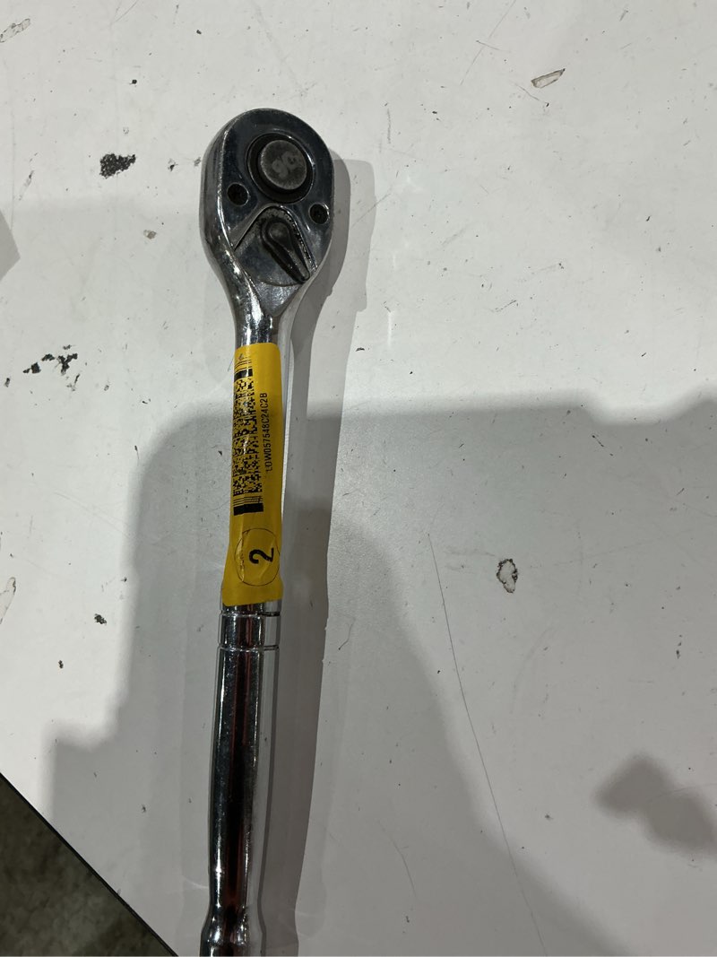 Condition photo showing As Is for stanley 89-819 1/2" drive pear-shape head quick-release ratchet