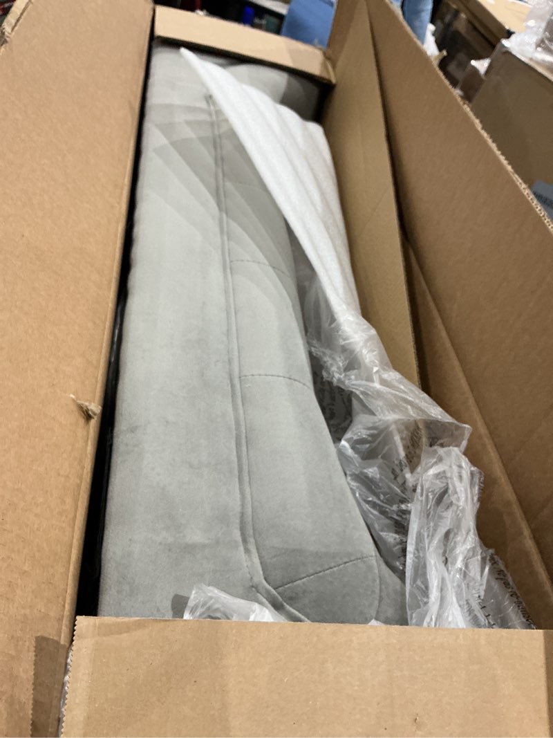 Condition photo showing Good Condition for andeworld tufted bed bench fabric ottoman footstools for bed room -gray large grey