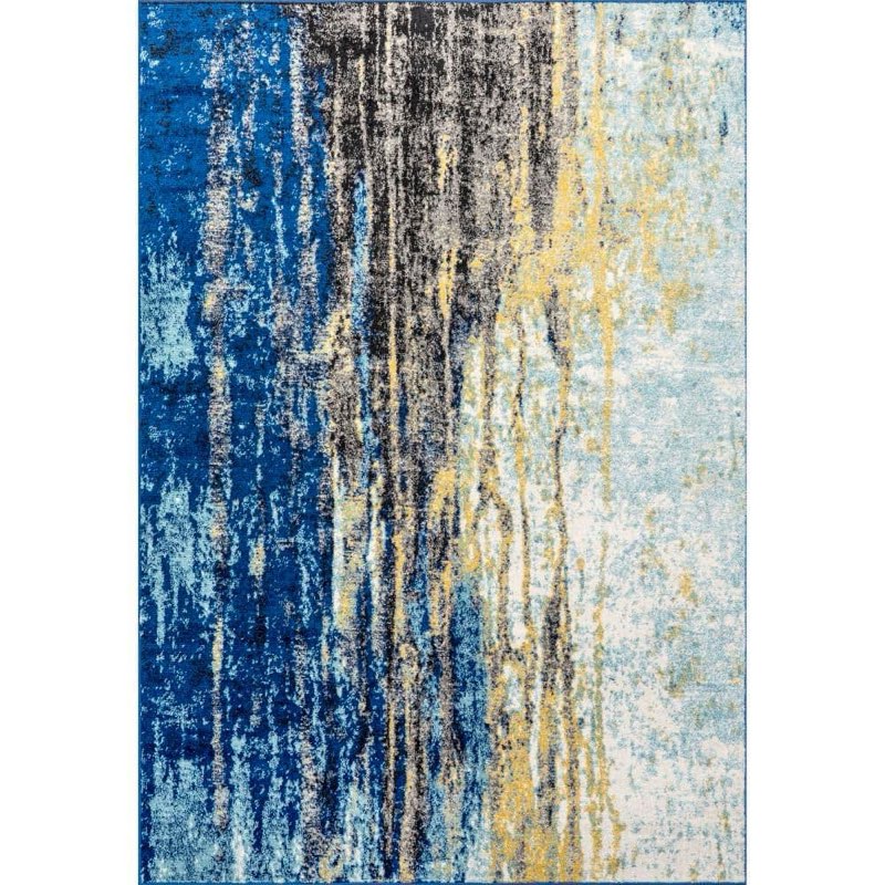 nuLOOM 5’x7’5” (ft) Blue Indoor Abstract Area Rug RZBD04A-203 