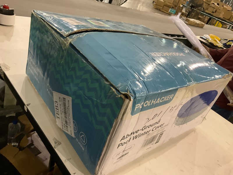 POOLHACKER 2025 Upgrade 28 ft Round Winter Pool Cover - 28ft Round Above Ground, 4 Foot Overlap Extr