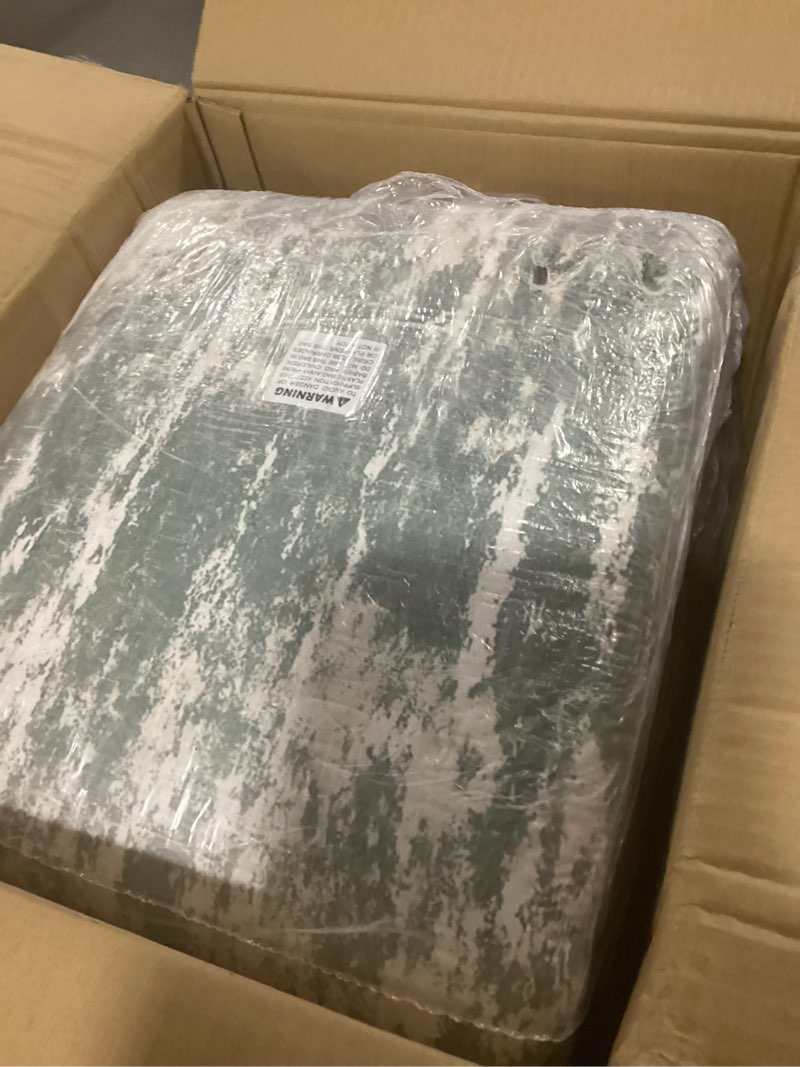 Condition photo showing Good Condition for Washable Area Rugs 9'x12' Non-Slip Modern Abstract Soft for Living Room Entryway Bedroom Nursery, Print Pattern, Light Green/Yellow Green/Gray/Yellow 9' x 12' (Rectangular)