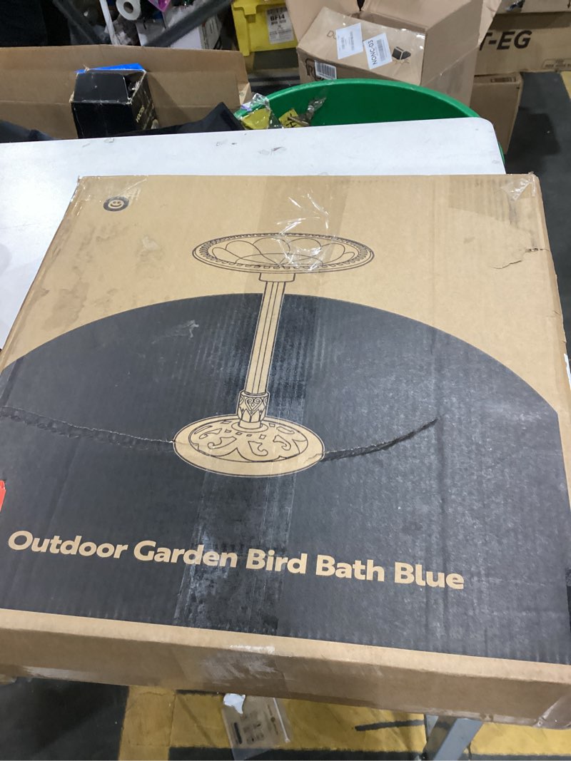 Condition photo showing As Is for Outdoor garden bird bath