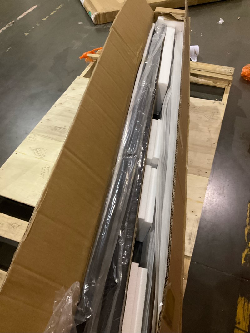 Condition photo showing Good Condition for dwvo queen size bed frame, upholstered platform bed frame with charging station/4 drawers, storage headboard metal bed frame strong wooden slats, no box spring needed, fast assembly, rustic brown with drawers queen rustic brown