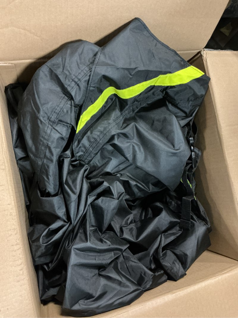 Condition photo showing As Is for 600D ATV Cover Waterproof Heavy Duty Trailerable 4 Wheeler Quad All Season Weather Proof Outdoor UV Protection for Polaris Kawasaki Yamaha Suzuki Can-Am Black-L 102''L x44''W x 48''H Black