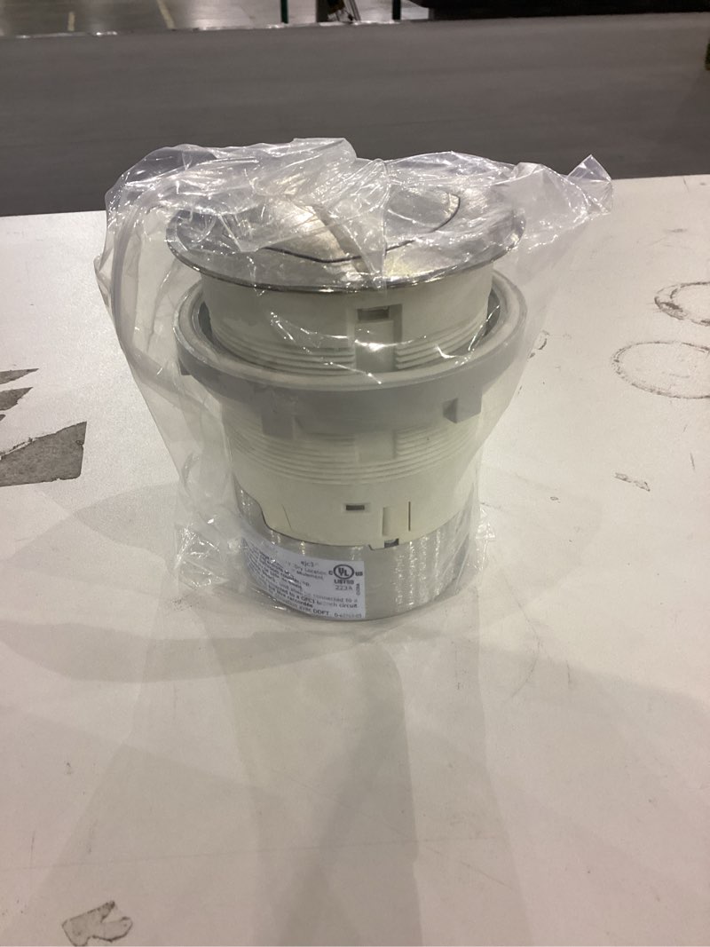 20A Tri-Power Counter Receptacle, Surface Mount, Chrome