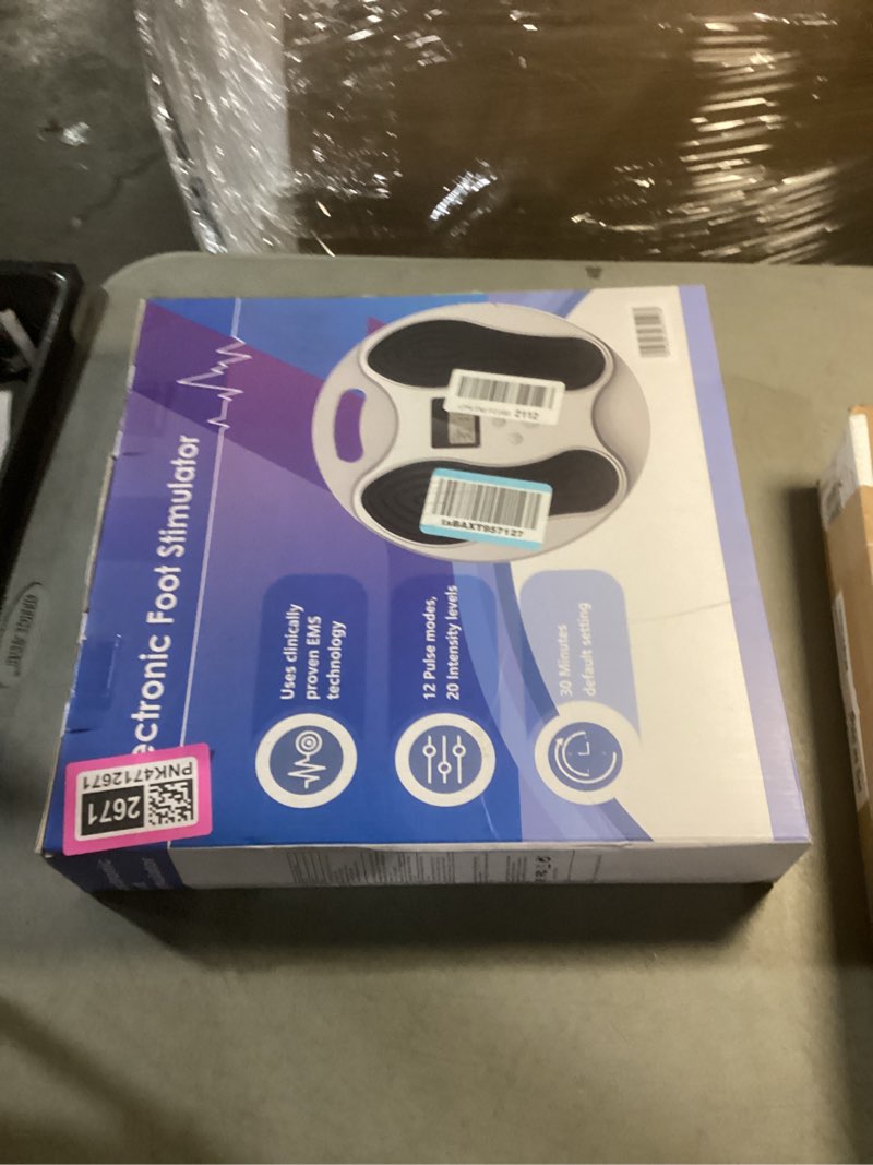 Condition photo showing Good Condition for ems foot massager for neuropathy, nmes foot stimulator for neuropathy feet nerve fsa&hsa eligible item electric foot massager for circulation and pain relief with 4 tens unit muscle stimulator pads white