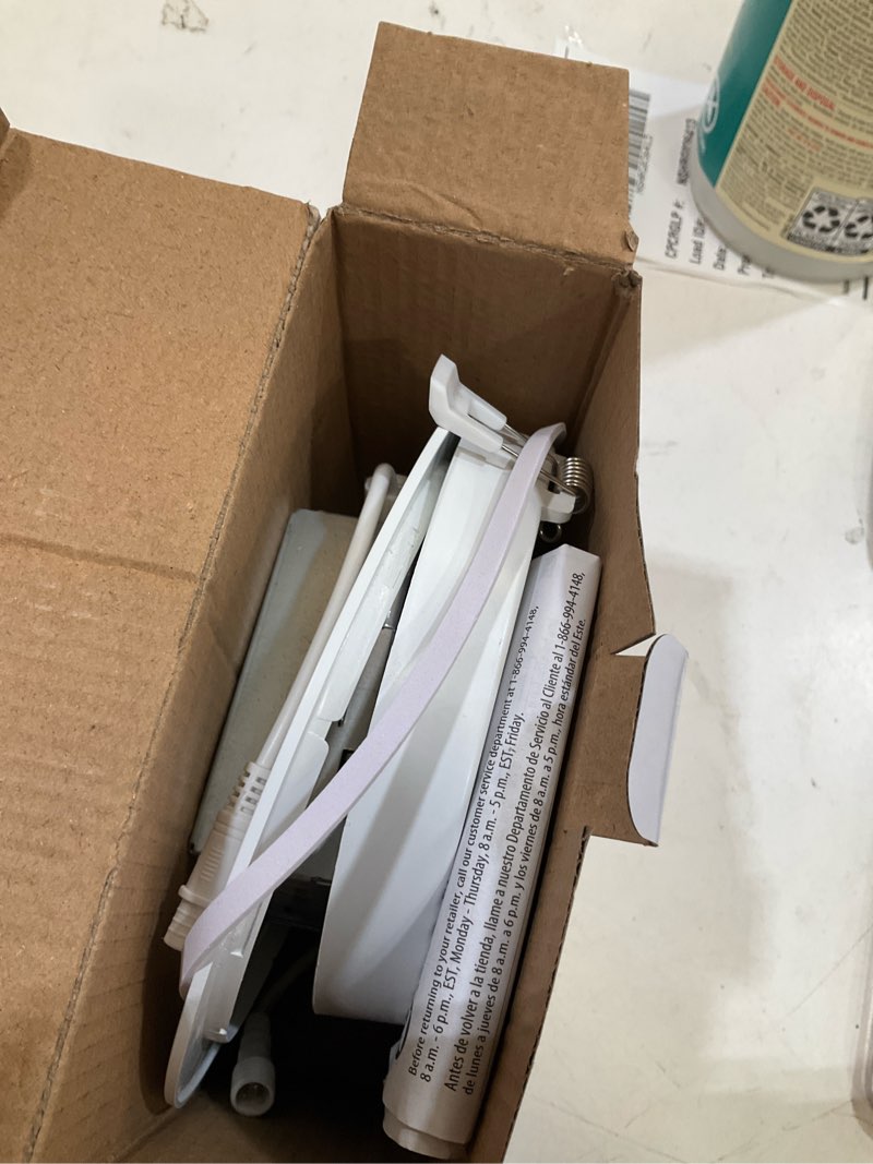 Condition photo showing As Is for utilitech white 6-in 650 -lumens switchable white round dimmable led canless wet rated recessed downlight