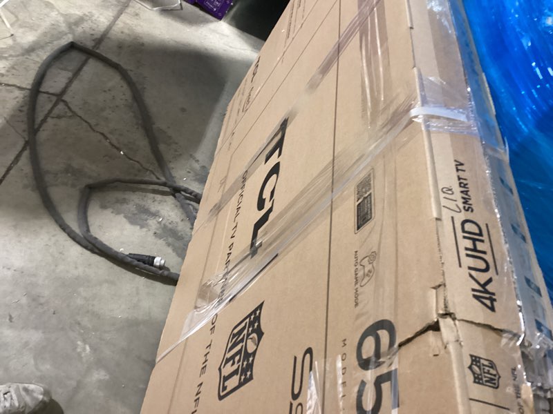 Condition photo showing As Is for broken for pieces and parts only  tcl 65-inch class s5 uhd 4k led smart tv with fire tv (65s551f, 2024), dolby vision, hdr pro+, atmos, alexa built-in, apple airplay 2, streaming television 65 inches tv only