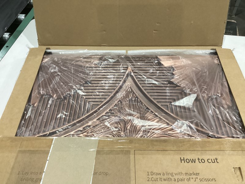 Condition photo showing New/Like New for Art3d Drop Ceiling Tiles 24x24 in Bronze (24-Pack, 96 Sq.ft), 3D Wainscoting Panels Glue Up 2x2 24"x24" Bronze 24