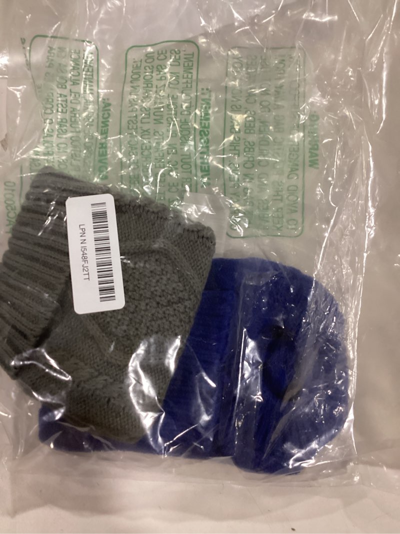 Condition photo showing As Is for 2 Pieces Dog Sweater for Small Dogs Winter Warm Dog Knitted Sweaters Cute Puppy Clothes for Chihuahua Teacup Yorkie Pet Cat Knitwear Turtleneck Thick Clothing XX-Small XX-Small plaid Blue+Dark gray