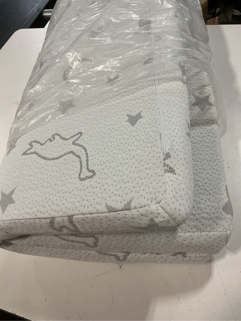 Condition photo showing Good Condition for trifold pack and play mattress 38"x26", pack n play mattresses with dual sided soft & firm memory foam foldable portable crib baby mattress with washable cover and carry bag 38"*26"*1.5"