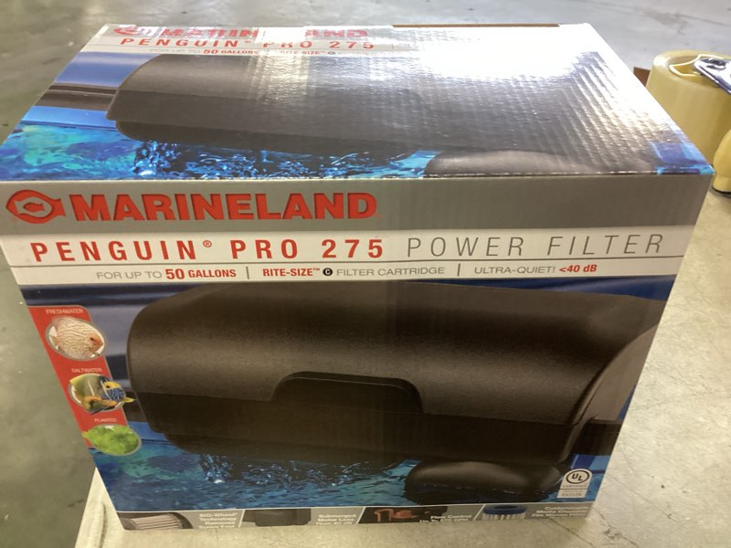 Condition photo showing New/Like New for MarineLand ML Penguin PRO 275 Filter 6/1 CT,BLACK