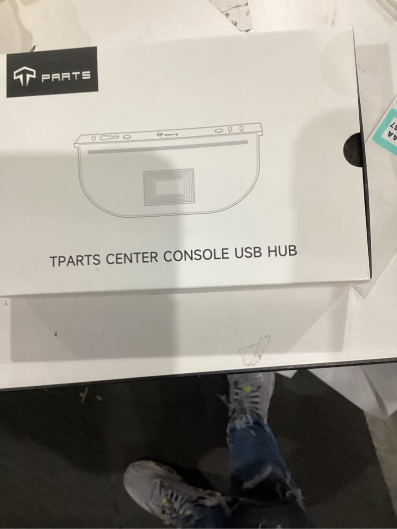 Condition photo showing New/Like New for TPARTS 60W USB Hub Charger for Tesla Model Y Juniper 2025-2026/Model 3 Highland 2024+, Multi-Port Center Console Charging Hub with Retractable Cable, Hidden Docking Station M3/Y Interior Accessories