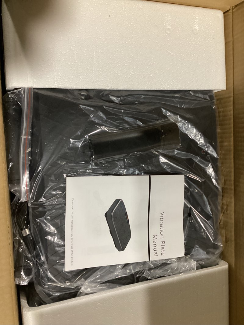 Condition photo showing Good Condition for Vibration Plate Exercise Machine, Vibrating Plate Platform for Lymphatic Drainage with 200 Adjustable Speeds, Power Vibration Plate for Weight Loss & Fitness, Supports Weight 450 Lbs Jet Black