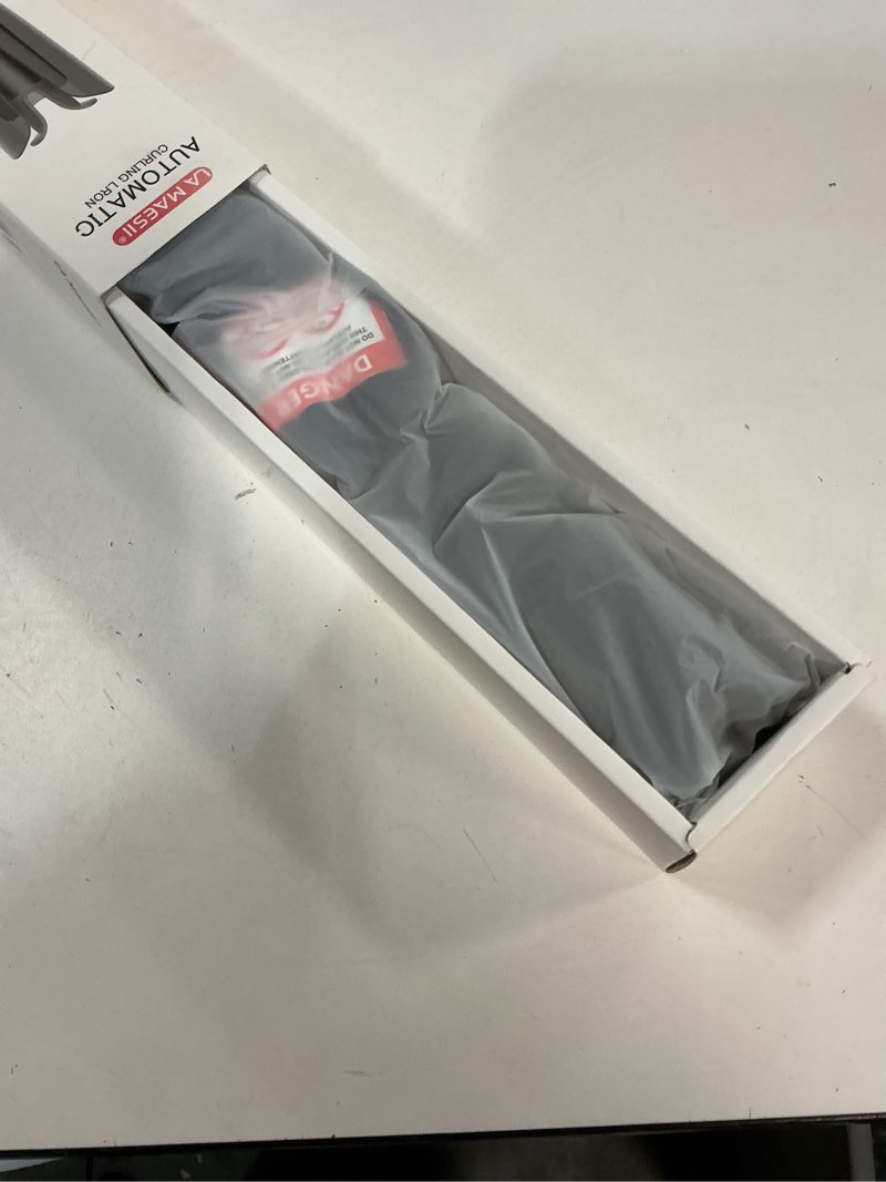 Condition photo showing New/Like New for Automatic rotating curling iron, hair curler with 3 temperature settings for fast heating, 1-inch 2-way rotating wand, ceramic coating, ionic, anti-scald