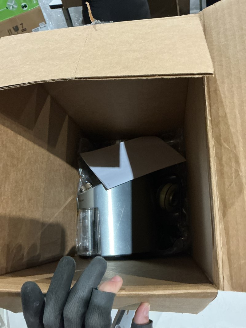Condition photo showing As Is for (incomplete)capresso infinity plus stainless steel conical burr grinder