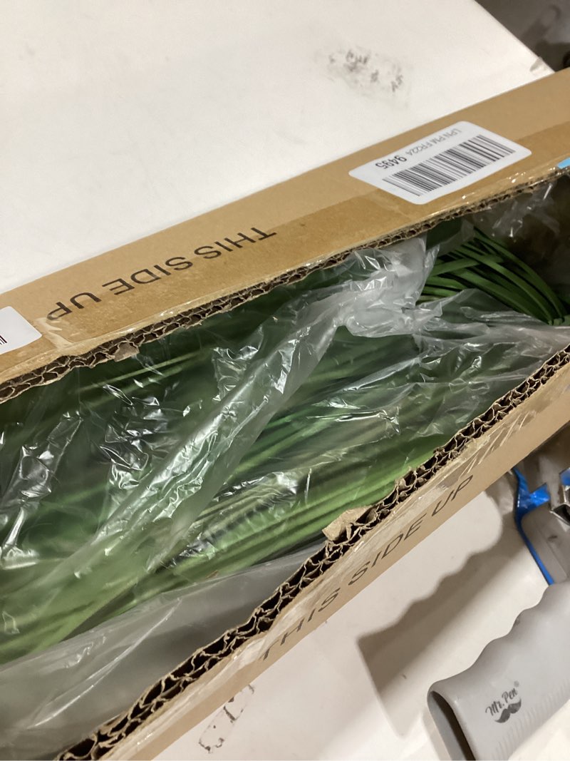 Condition photo showing New/Like New for 39 inches Extra Lush Artificial Reed Grass (6pcs), Luxury Fake Tall Plants with 12 Heads Dogtail Flower, Luxury Faux Tall Greenery with Dogtail for Garden Porch and Home Decor (Green-12) Green-12 39 inches