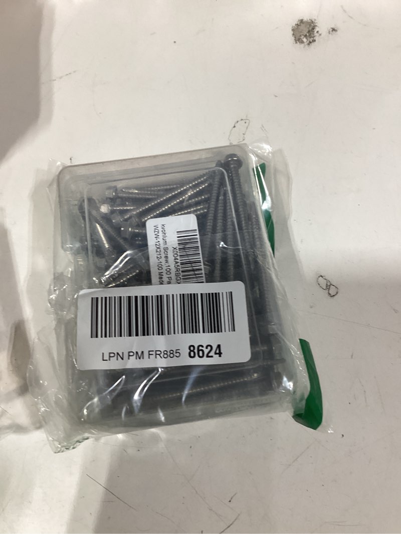 Condition photo showing New/Like New for #12 x 2-1/2" (100 PCS) Sheet Metal Screws, Hex Washer Head Self Drilling Screw, 410 Stainless Steel Flanged Fast Self Tapping Screws