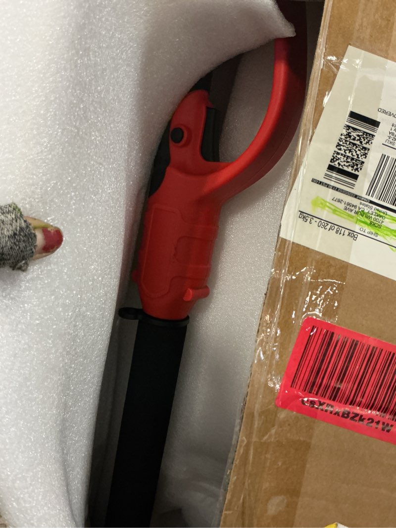 Condition photo showing Good Condition for ecarke 2-in-1 electric pole saw compatible with milwaukee 18v battery, 6 inch mini chainsaw brushless tree trimmer with extension pole, 16ft max total reach, tree saw for trimming pruning (tool only) light red long