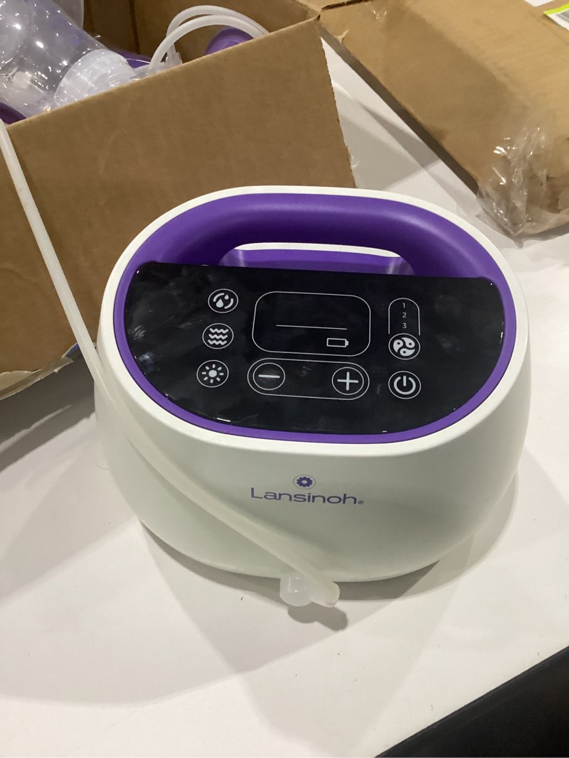 Condition photo showing Good Condition for lansinoh naturalwave double electric breast pump | 3 pumping modes, 12 levels hospital strength suction, led display, leak-resistant, 5 breast flange sizes included