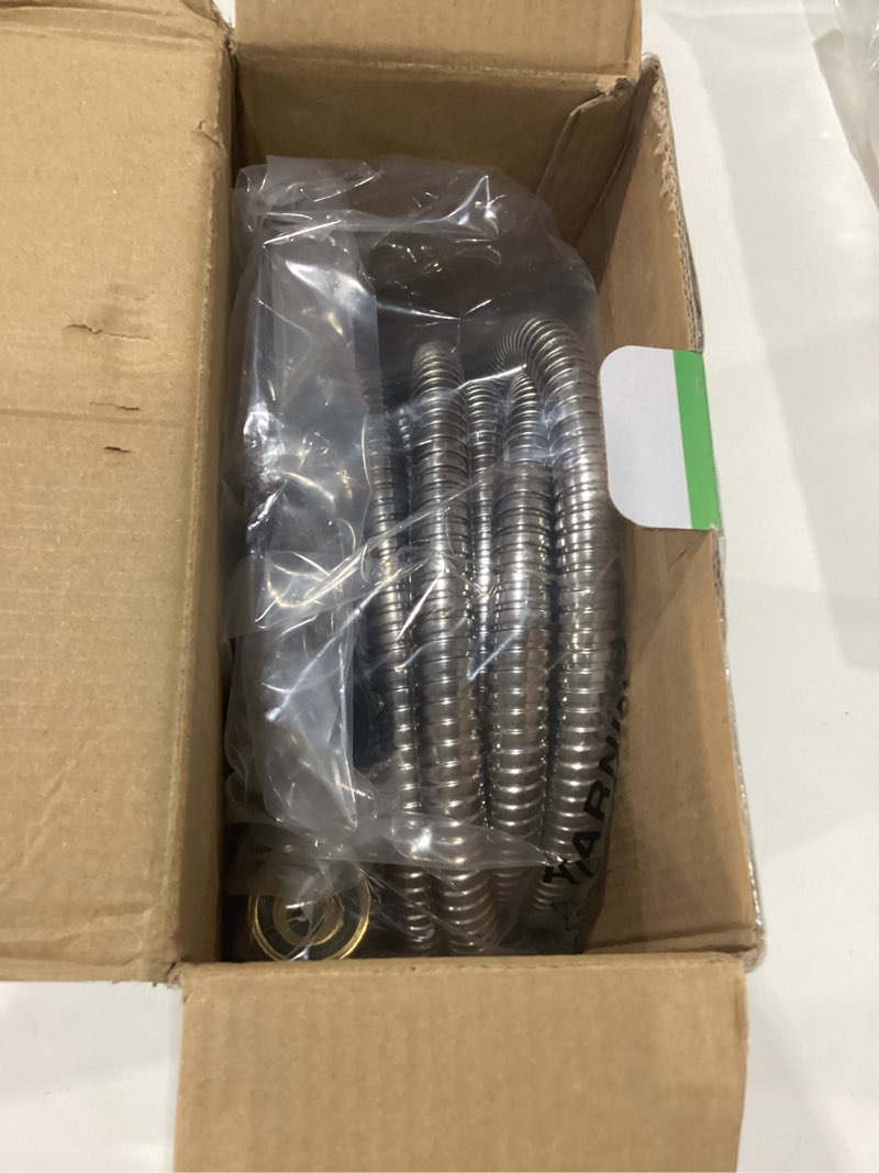 Condition photo showing New/Like New for Stainless Steel Garden Hose 50ft Heavy Duty Metal Water Hoses with 10 Function Water Hose Nozzles for Yard Outdoor 50 ft