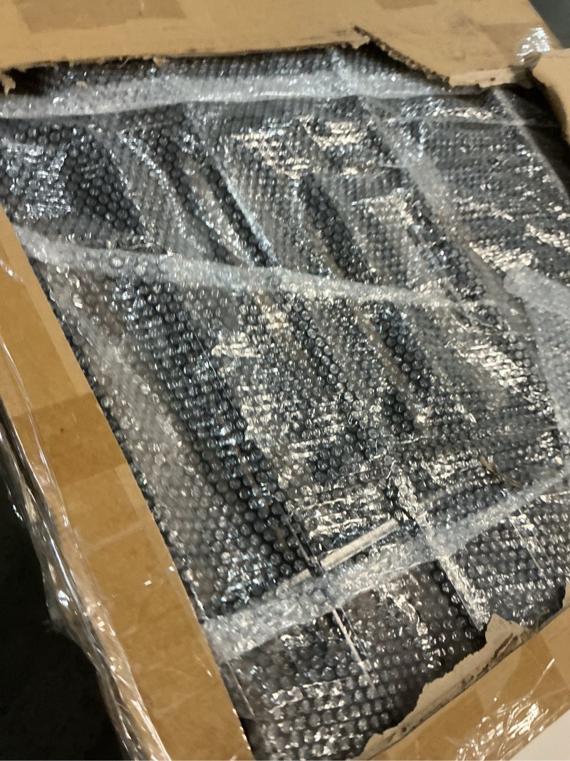 Condition photo showing New/Like New for garden fence 24" h x 24" w (5 panels, total 10 ft), metal fence decorative border fence, rustproof landscape fencing for dog, flower bed, yard, patio, animal barrier 24? h x 10 ft (5 panels) without gate latch
