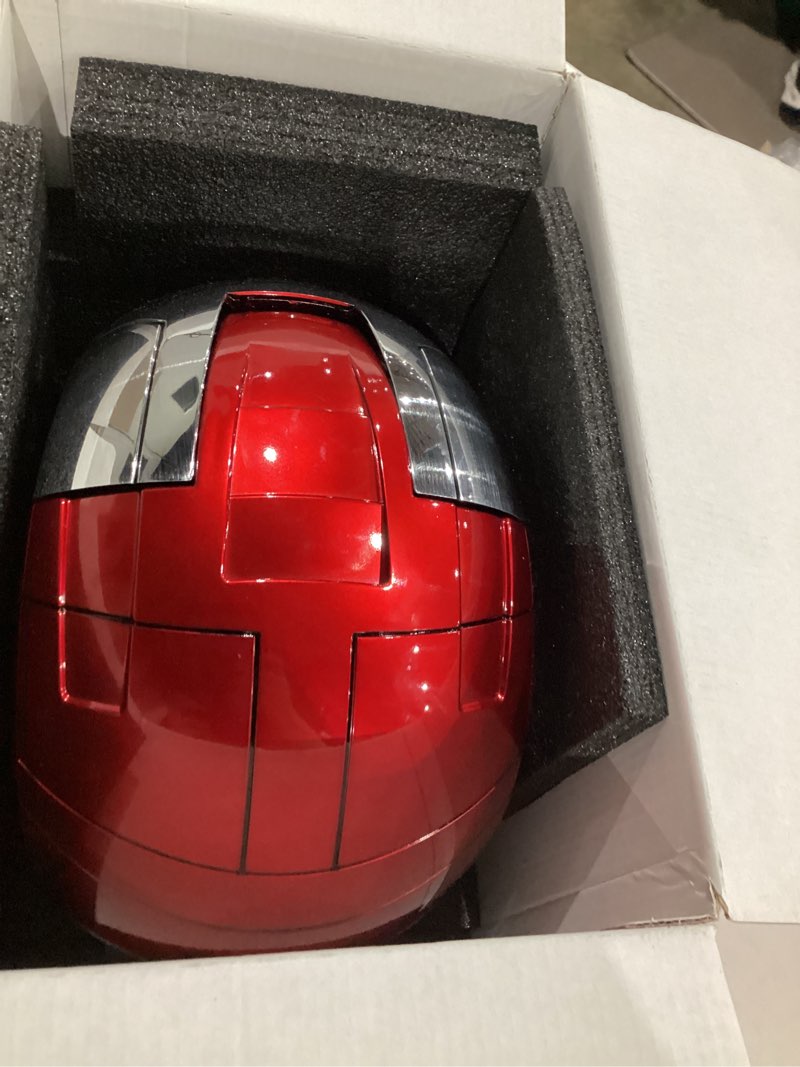Condition photo showing Good Condition for Iron-Man MK 5 Wearable Electronic Helmet: Voice & Remote Controlled, LED Eyes & Sound Effects, Perfect Super Hero Movie Prop and Figure for Adults Collectors- Ideal Gift for Halloween & Christmas