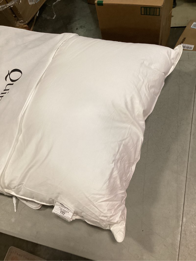 Condition photo showing New/Like New for luxe goose down pillow, standard, medium/firm