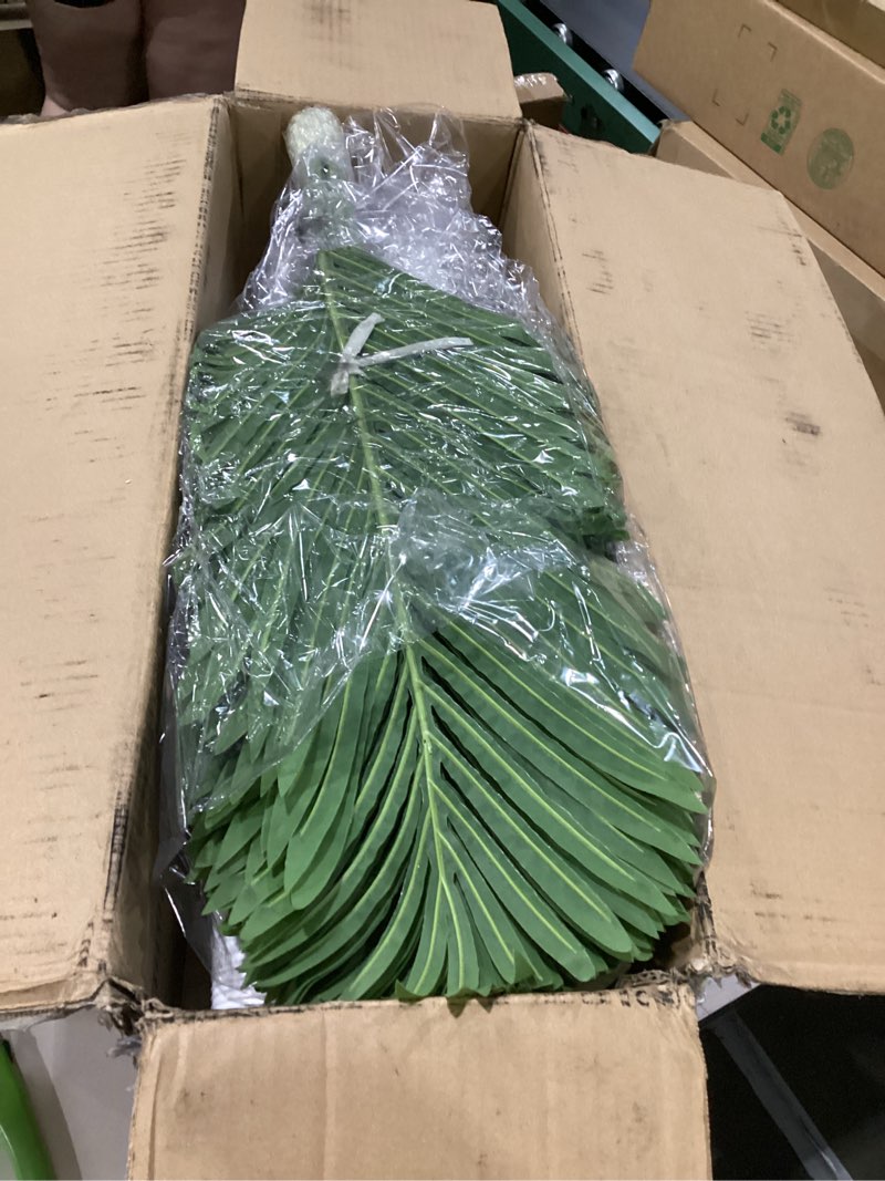 Condition photo showing New/Like New for Artificial Palm Tree Artificial Silk Plant Fake Tree with White Tall Planter Faux Tropical Areca Floor Plant in Pot (1, White Tall Planter, 5 FT) 5ft White 1