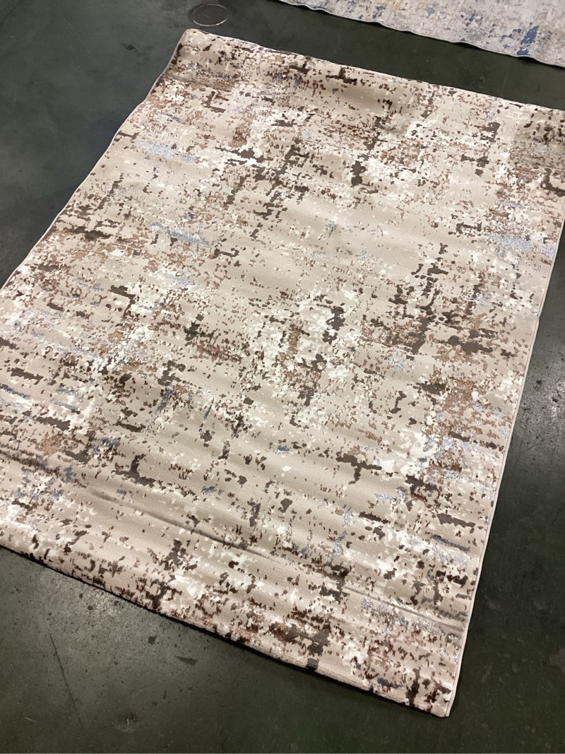 Karenpera collection Area Rug Grey/L.Beige 5x7