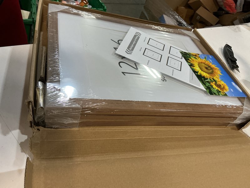 Condition photo showing New/Like New for 12x16 picture frame, usa-sourced walnut wood photo frames with hd tempered glass, 12x16 wood frame m