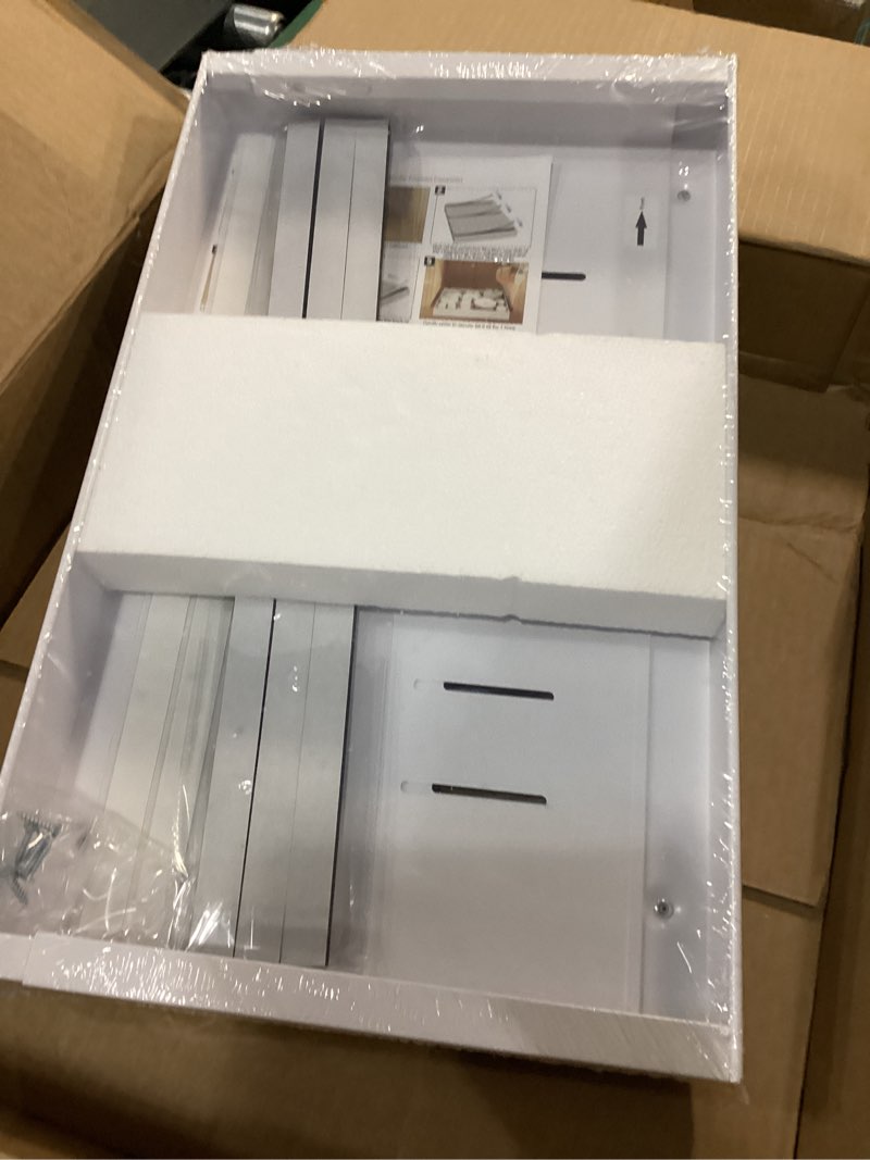 Condition photo showing Good Condition for 2Pack Pull out Cabinet Organizer, 21"Deep, Heavy Duty Full-extension Slide out Drawers for Kitchen Cabinet, Roll out Shelf Storage with Nano Adhesive for Pots, Bathroom, Pantry, Home, White White 13.8"Wide-21"Deep (2Pack?