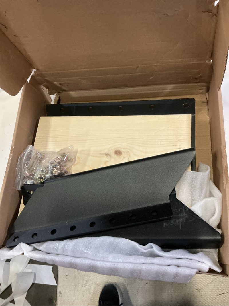Condition photo showing As Is for mj-1-dp jack plate 4'' setback small engine jack plate adjustable outboard engine jack plate for boats, up to 35hp, manual height adjustment, includes mounting hardware (black)