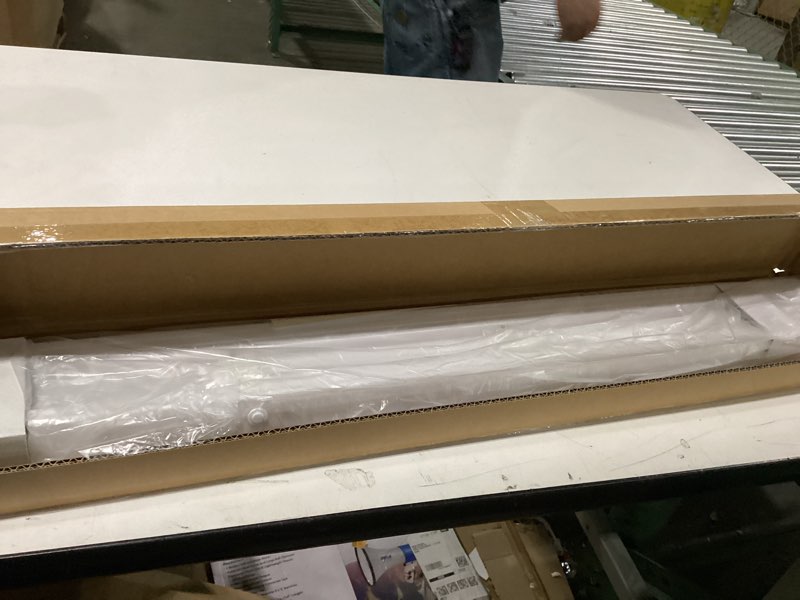 Condition photo showing New/Like New for 100% Privacy L-Shaped Blades Mini Blinds for Indoor Windows 1" Vinyl Cordless Window Blinds for Home, 27" W × 36" H - White White 27" W × 36" H