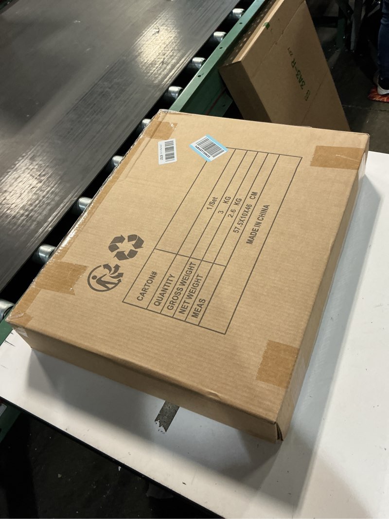 Condition photo showing New/Like New for HollyHOME 15"(H) Folding Footrest Stool, Upholstered Small Foldable Ottoman, Accent Padded Sofa Foot Stool for Lazy Chair, Metal Frame Portable Foot Rest Ottoman for Home, Living Room, Bedroom, Grey