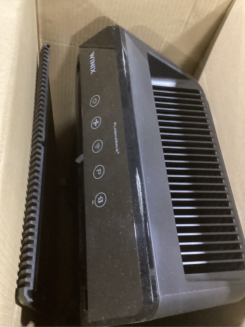 Condition photo showing As Is for winix 5510 air purifier (new generation of 5500-2 with app support) for home large room up to 1881 ft² in 1 hr, true hepa, high deodorization carbon filter and auto mode, captures pet allergies, smoke polished charcoal gray air purifier