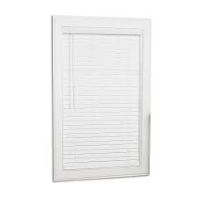 allen + roth cordless faux wood 2-in slat width 22.5-in x 64-in cordless white faux wood room darkening horizontal blinds one_size | 18jwt220640