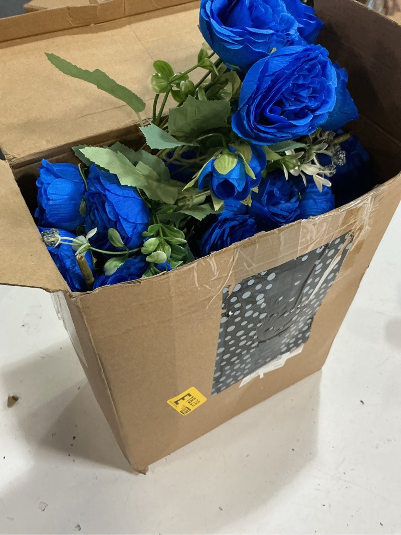 Condition photo showing Good Condition for geosar 16 bundles artificial peonies flowers fake silk peony bouquet faux peonies flowers bulk for decoration vase floral arrangements wedding party table (royal blue) royal blue 16