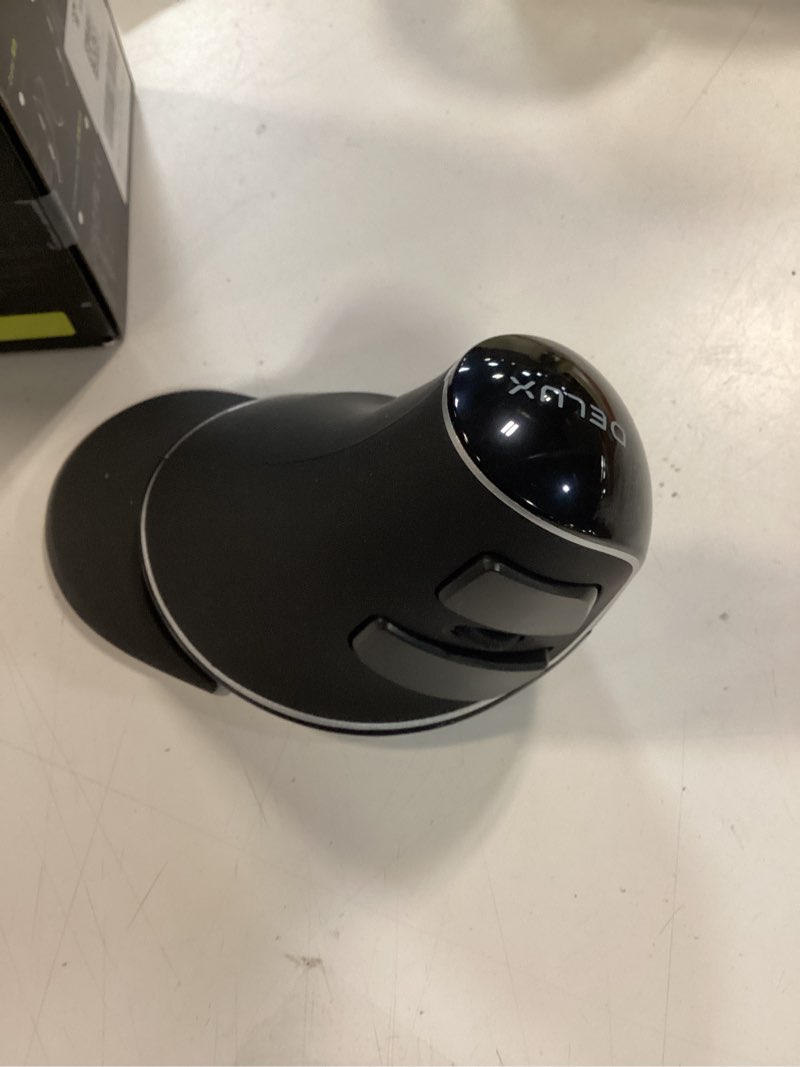 Condition photo showing Good Condition for Delux Wireless Ergonomic Vertical Mouse - 2.4G with USB Receiver, Silent Clicks, 1600 DPI, 6 Buttons, Removable Wrist Rest, for Laptop PC (M618Plus Wireless-Black) 2.4G Wireless